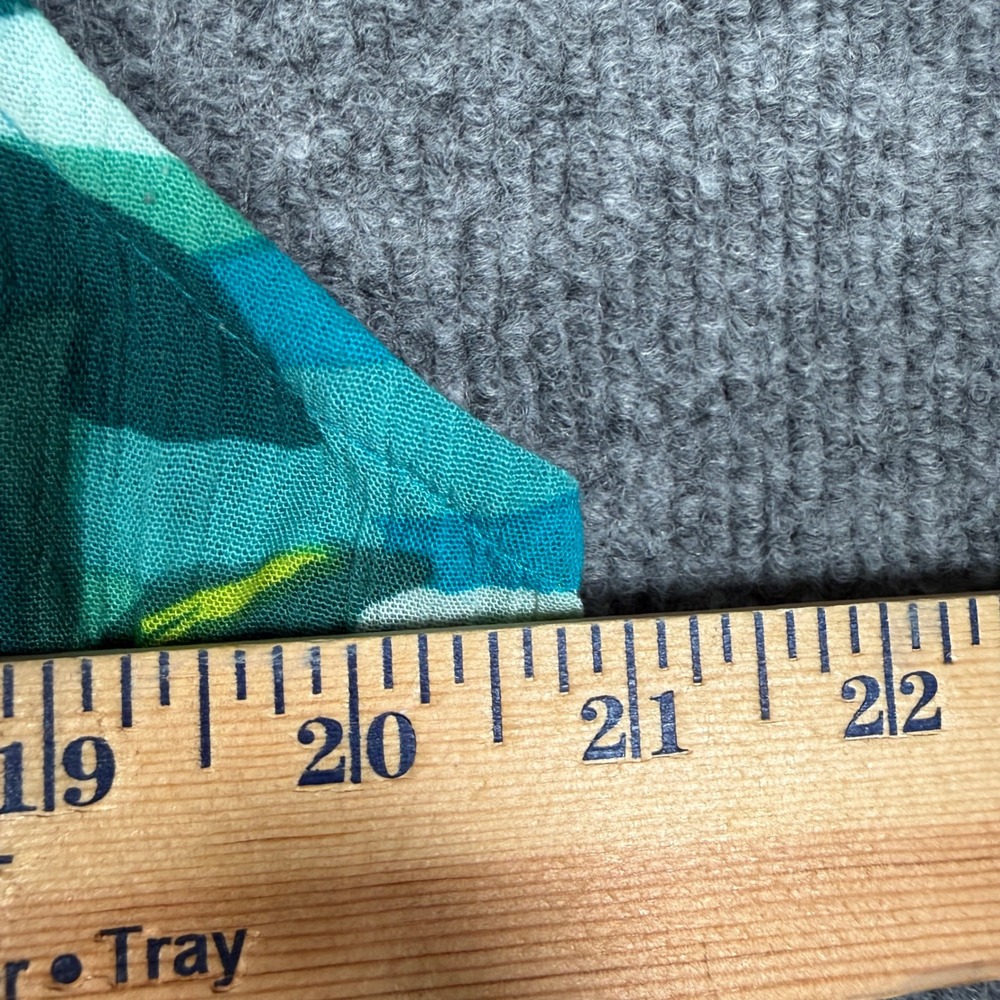 Vtg Carole Little‎ Size 14 Maxi Shirt Dress Green Tropical Button Front Vacation - Picture 8 of 9
